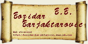 Božidar Barjaktarović vizit kartica
